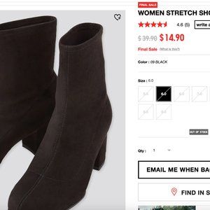 Uniqlo Sock Booties (7.5)